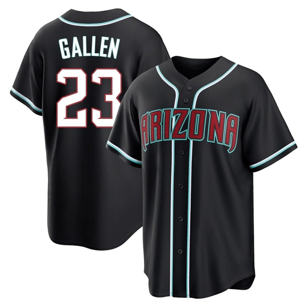 A.Diamondbacks #23 Zac Gallen Player Black Home Game Edoa Stitched Jerseys