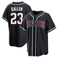 A.Diamondbacks #23 Zac Gallen Player Black Home Game Edoa Stitched Jerseys