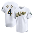 Athletics #4 Lawrence Butler Player White Limited Home Game Edoa Stitched Jerseys