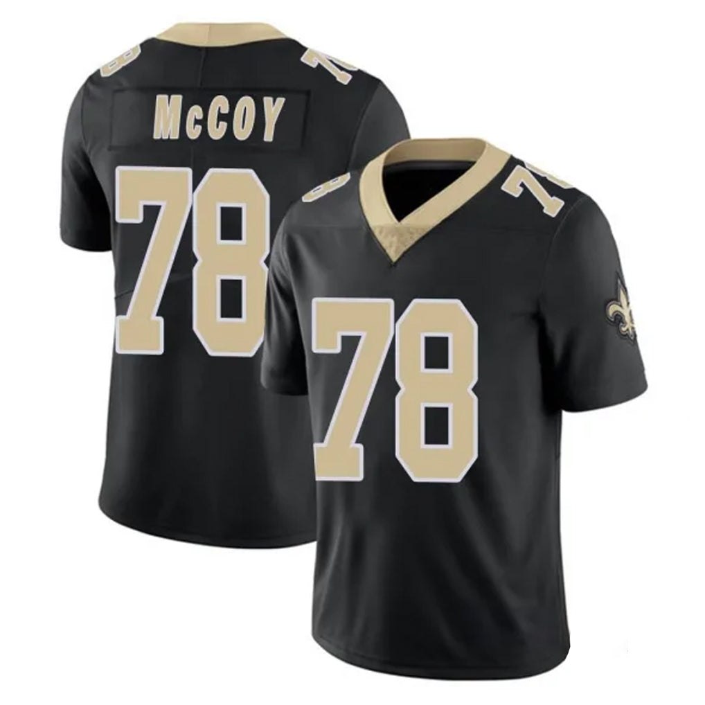 NO.Saints #78 Erik McCoy Player Black Limited Vapor Untouchable Home Game Edoa Stitched Jerseys