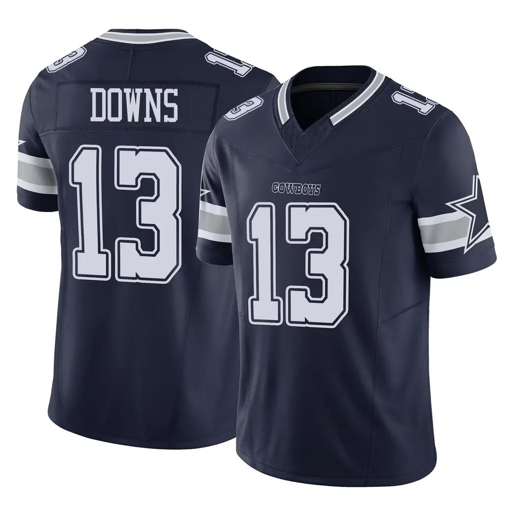 D.Cowboys #13 Caleb Downs Player Navy Limited Vapor F.U.S.E. Home Game Edoa Stitched Jerseys