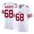 SF.49ers #68 Colton McKivitz Player White Limited Vapor F.U.S.E. Home Game Edoa Stitched Jerseys
