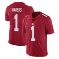 NY.Giants #1 Malik Nabers Player Red Limited Vapor Untouchable Home Game Edoa Stitched Jerseys
