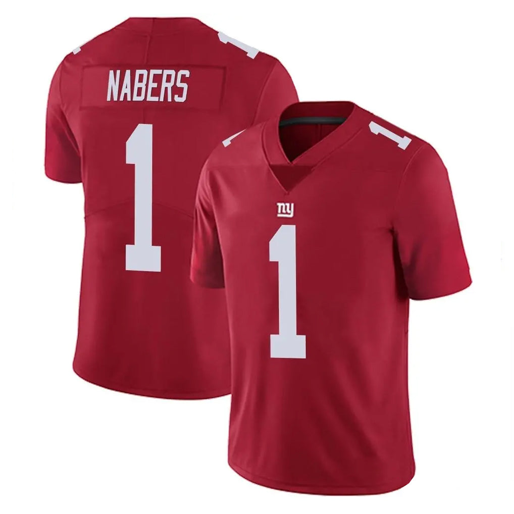 NY.Giants #1 Malik Nabers Player Red Limited Vapor Untouchable Home Game Edoa Stitched Jerseys