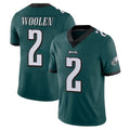 P.Eagles #2 Riq Woolen Player Team Color Green Vapor Untouchable Home Game Edoa Stitched Jerseys