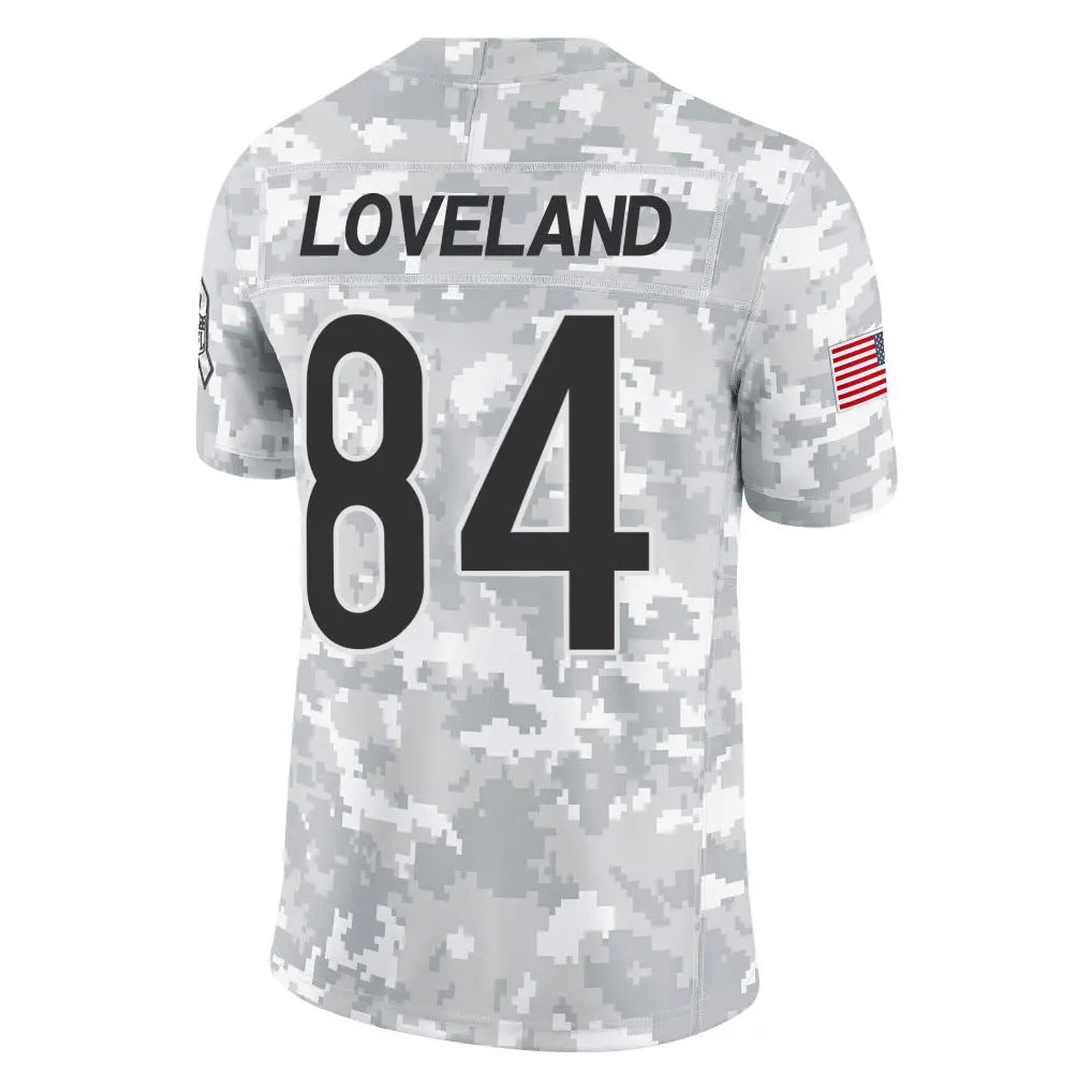 C.Bears #84 Colston Loveland Player Arctic Camo Salute to Service Limited Edoa Stitched Jerseys