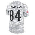C.Bears #84 Colston Loveland Player Arctic Camo Salute to Service Limited Edoa Stitched Jerseys