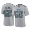 C.Panthers #68 Damien Lewis Player Gray Atmosphere Fashion Game Edoa Stitched Jerseys