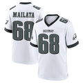 P.Eagles #68 Jordan Mailata Player White Game Home Edoa Stitched Jerseys