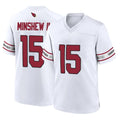 A.Cardinals #15 Gardner Minshew II Player White Home Game Edoa Stitched Jerseys