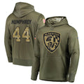 B.Ravens #44 Marlon Humphrey Player Olive Salute to Service Pullover Hoodie Edoa Stitched Jerseys