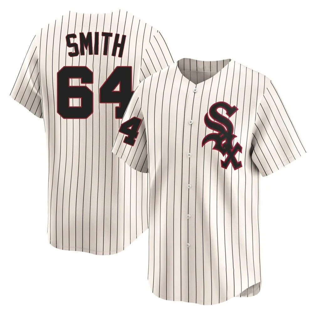 C.White Sox #64 Shane Smith Player Cream Cooperstown Collection Limited Home Edoa Stitched Jerseys