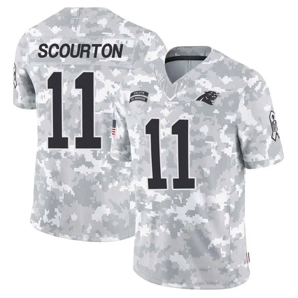 C.Panthers #11 Nic Scourton Player Arctic Camo Salute to Service Limited Edoa Stitched Jerseys
