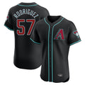 A.Diamondbacks #57 Eduardo Rodriguez Player Black Limited Elite Home Game Edoa Stitched Jerseys
