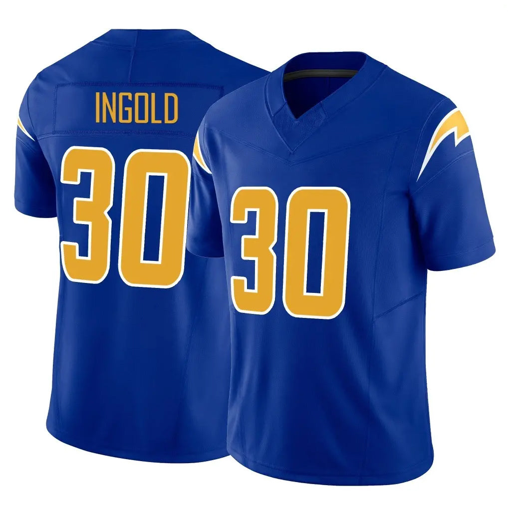 LA.Chargers #30 Alec Ingold Player Royal Limited Vapor F.U.S.E. Home Game Edoa Stitched Jerseys