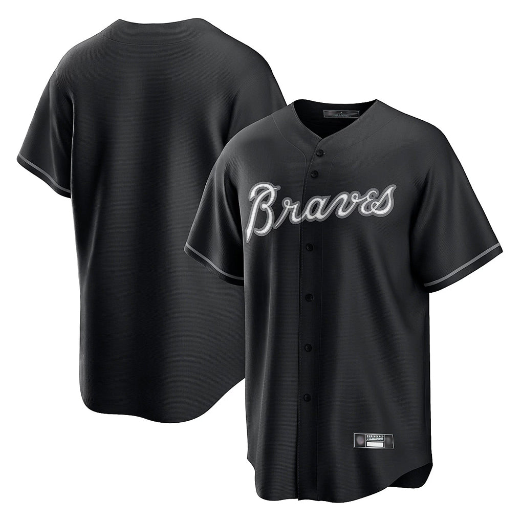 A.Braves ## Braves Blank Player Black Home Game Edoa Stitched Jerseys