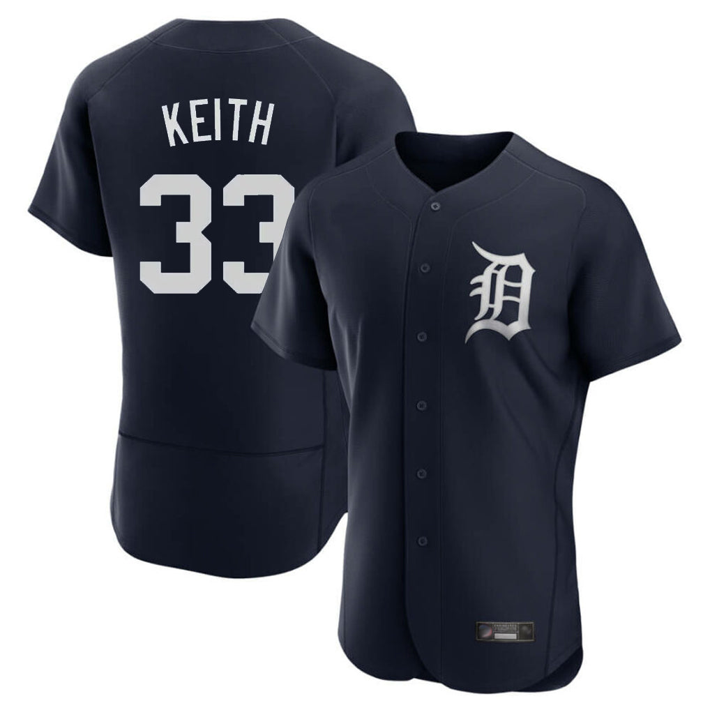 D.Tigers #33 Colt Keith Player Navy Limited Elite Home Edoa Stitched Jerseys