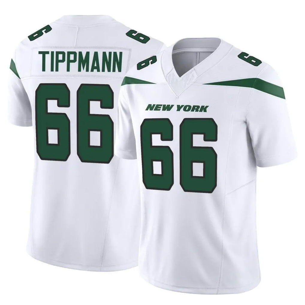 NY.Jets #66 Joe Tippmann Player White Limited Vapor F.U.S.E. Home Game Edoa Stitched Jerseys