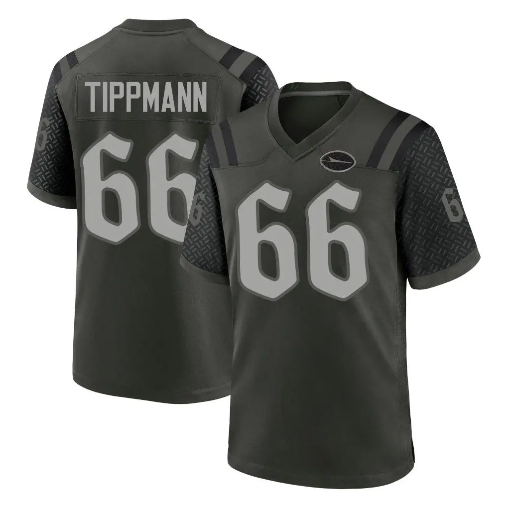 NY.Jets #66 Joe Tippmann Player Green 2025 Rivalries Collection Home Game Edoa Stitched Jerseys
