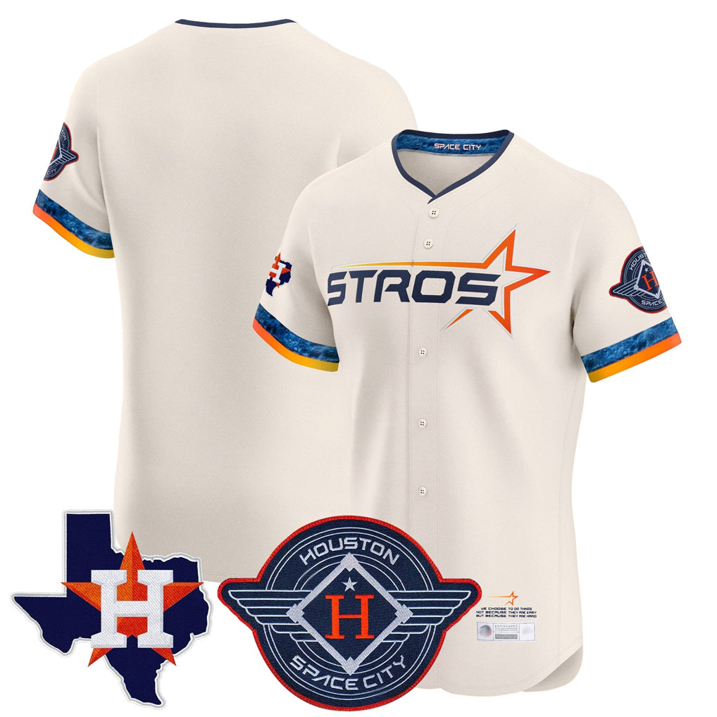 H.Astros ## Astros Blank Player Cream City Connect Texas Patch Vapor Premier Limited Elite Home Edoa Stitched Jerseys