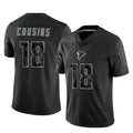 A.Falcons #18 Kirk Cousins Player Black RFLCTV Limited Edoa Stitched Jerseys