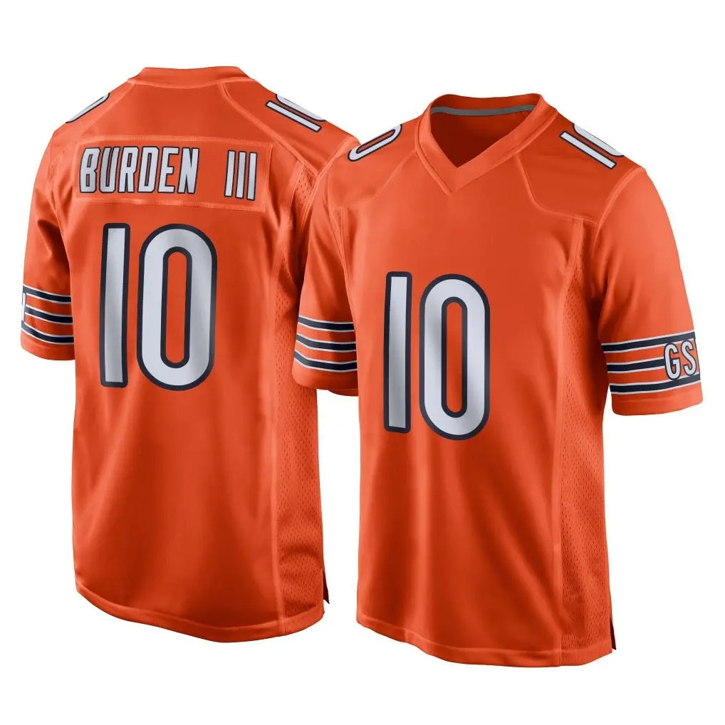 C.Bears #10 Luther Burden III Player Orange Home Game Edoa Stitched Jerseys
