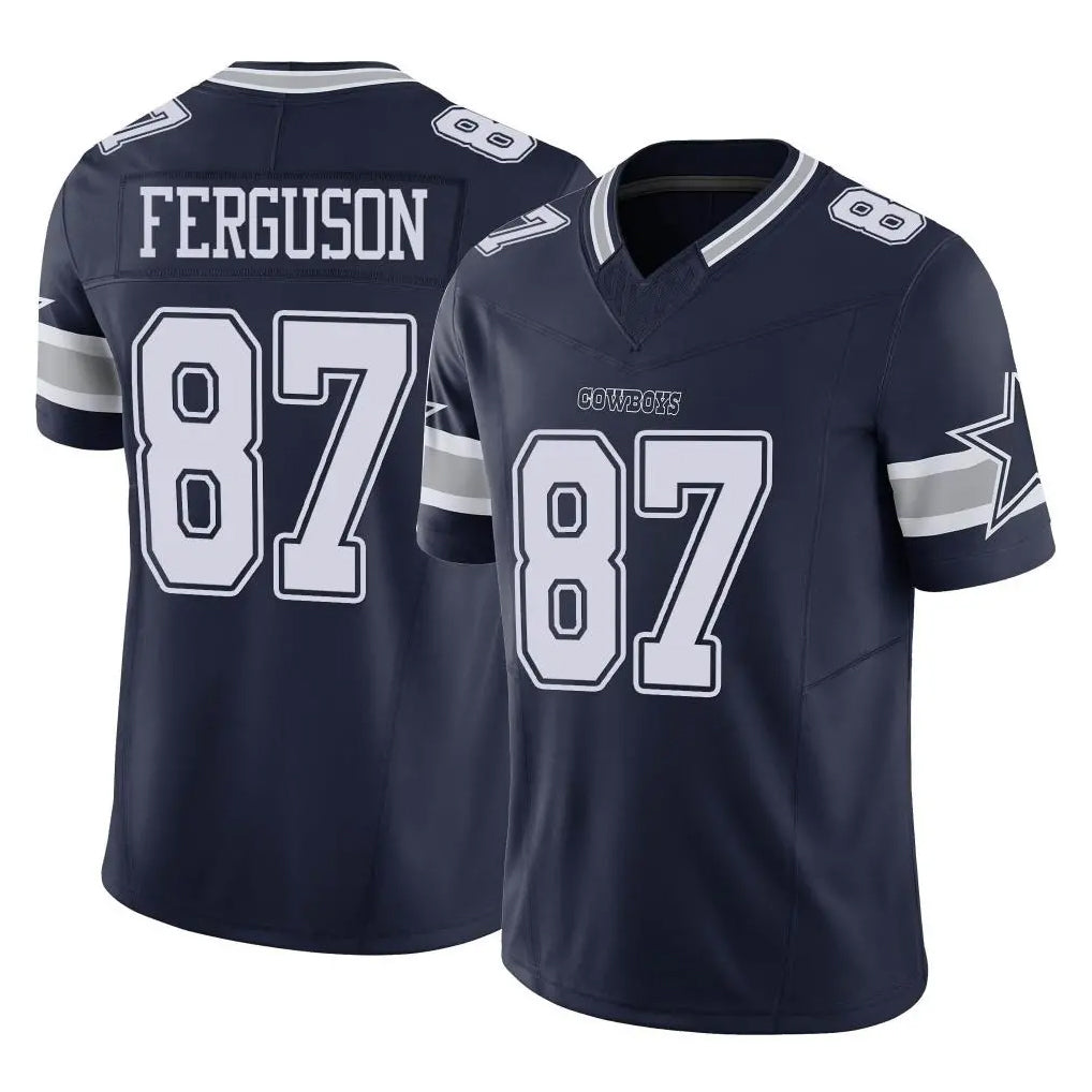 D.Cowboys #87 Jake Ferguson Player Navy Limited Vapor F.U.S.E. Home Game Edoa Stitched Jerseys