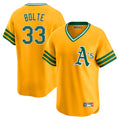 Athletics #33 Henry Bolte Player Gold Cooperstown Collection T-shirt Game Edoa Stitched Jerseys