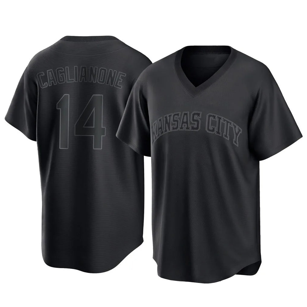 KC.Royals #14 Jac Caglianone Player Black Fashion Game Edoa Stitched Jerseys