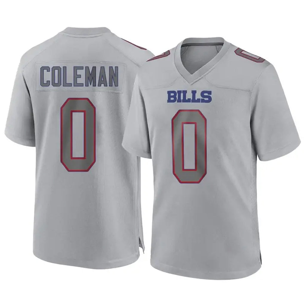 B.Bills #0 Keon Coleman Player Gray Home Game Edoa Stitched Jerseys