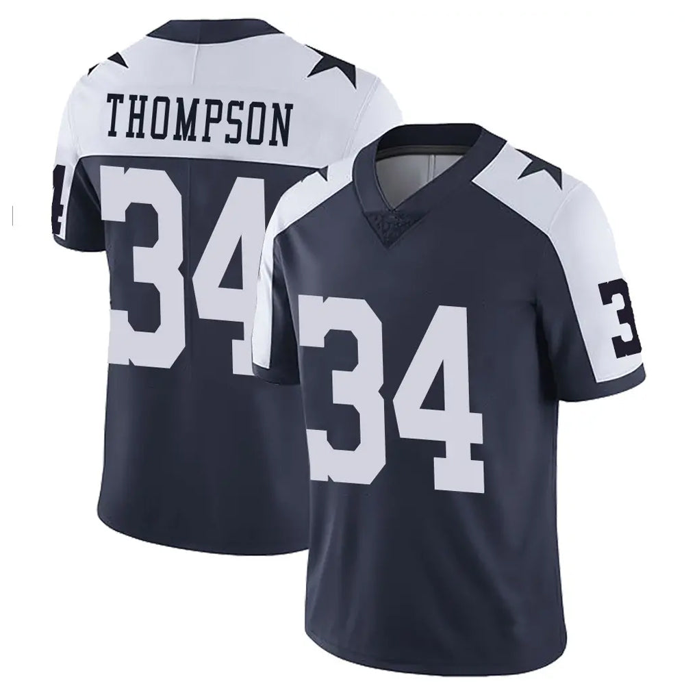 D.Cowboys #34 Jalen Thompson Player Navy-White Limited Alternate Vapor Untouchable Home Game Edoa Stitched Jerseys