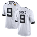 J.Jaguars #9 Logan Cooke Player White Home Game Edoa Stitched Jerseys