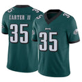 P.Eagles #35 Michael Carter II Player Team Color Green Limited Vapor F.U.S.E. Home Game Edoa Stitched Jerseys