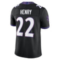B.Ravens #22 Derrick Henry Player Black Limited Elite Home Game Edoa Stitched Jerseys