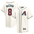A.Diamondbacks #8 James McCann Player Cream Home Game Edoa Stitched Jerseys