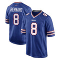 B.Bills #8 Terrel Bernard Player Royal Home Game Edoa Stitched Jerseys