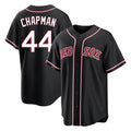 B.Red Sox #44 Aroldis Chapman Player Black Out Home Game Edoa Stitched Jerseys