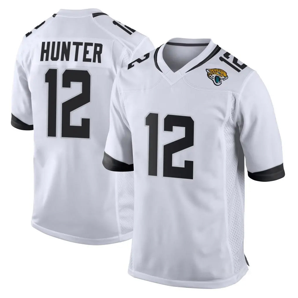 J.Jaguars #12 Travis Hunter Player White Home Game Edoa Stitched Jerseys