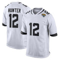J.Jaguars #12 Travis Hunter Player White Home Game Edoa Stitched Jerseys