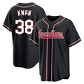 C.Guardians #38 Steven Kwan Player Black Fashion Out Home Game Edoa Stitched Jerseys