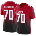 A.Falcons #70 Jake Matthews Player Red Vapor F.U.S.E. Limited Edoa Stitched Jerseys