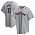 H.Astros #11 Cam Smith Player Gray Home Game Edoa Stitched Jerseys