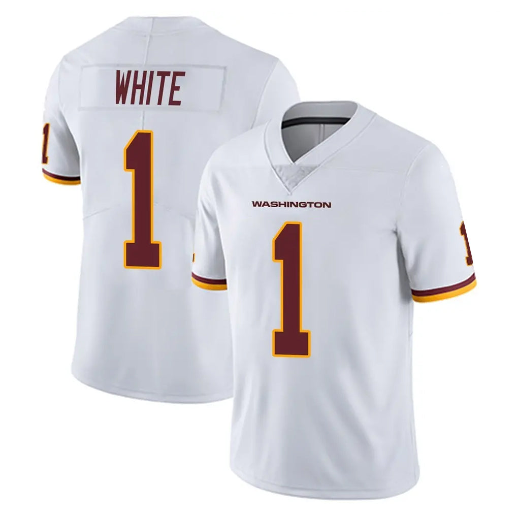 W.Commanders #1 Rachaad White Player White Limited Vapor Untouchable Home Game Edoa Stitched Jerseys
