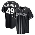 C.Rockies #49 Antonio Senzatela Player Black Fashion Out Home Game Edoa Stitched Jerseys