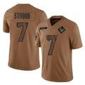 H.Texans #7 CJ Stroud Player Brown Salute To Service Limited Edoa Stitched Jerseys