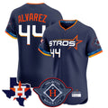 H.Astros #44 Yordan Alvarez Player Navy City Connect Texas Patch Vapor Premier Limited Elite Home Edoa Stitched Jerseys