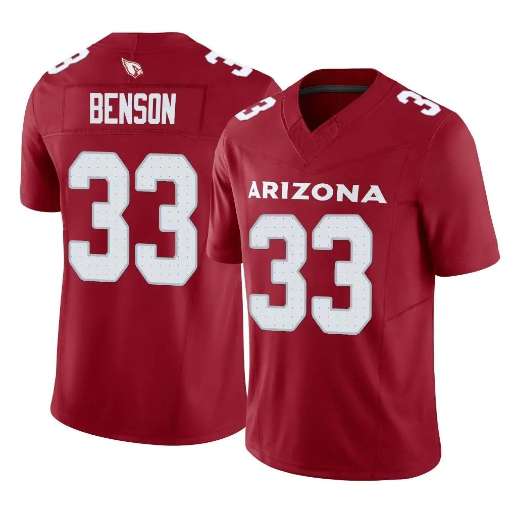 A.Cardinals #33 Trey Benson Player Cardinal Vapor F.U.S.E. Limited Home Game Edoa Stitched Jerseys