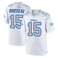 B.Bills #15 Greg Rousseau Player White Rivalries Collection Game Edoa Stitched Jerseys