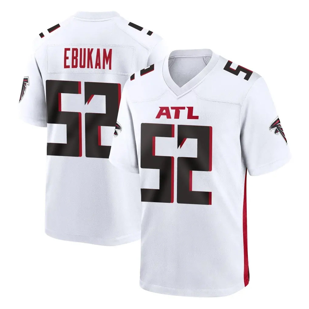 A.Falcons #52 Samson Ebukam Player White Home Game Edoa Stitched Jerseys