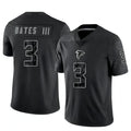 A.Falcons #3 Jessie Bates III Player Black RFLCTV Limited Edoa Stitched Jerseys